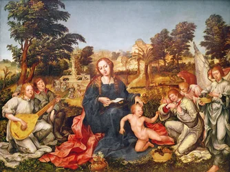 Jungfrau und Kind und Engel, 1536-38